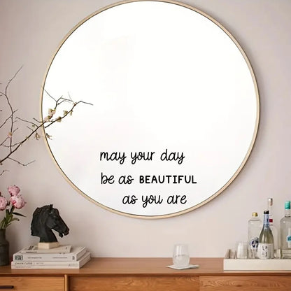 Inspirational Quote Mirror Decal | Home Decor removable peel and stick wall decal by HomeDecorDecals.
