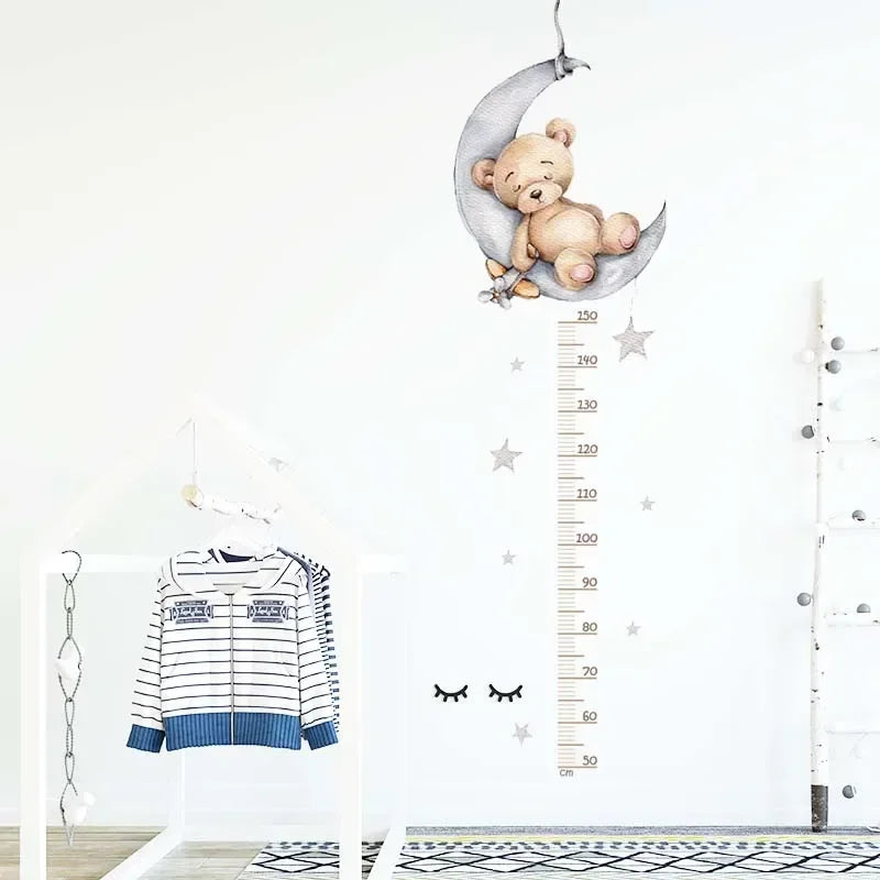 Kids Height Chart Wall Sticker Bear PVC-HomeDecorDecals_com