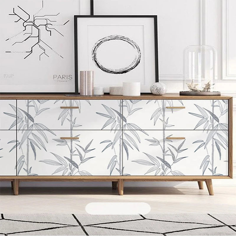 Green White Leaves Wallpaper | Home Decor by HomeDecorDecals.
