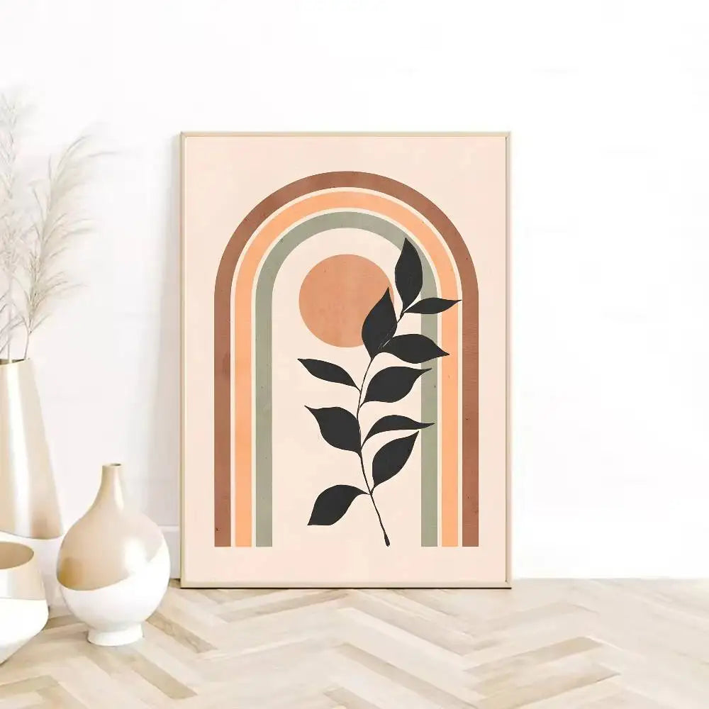 Canvas Painting Boho Abstract Poster HD sticky wall waterproof home living room bedroom Dorm bar aesthetic decoration-HomeDecorDecals_com