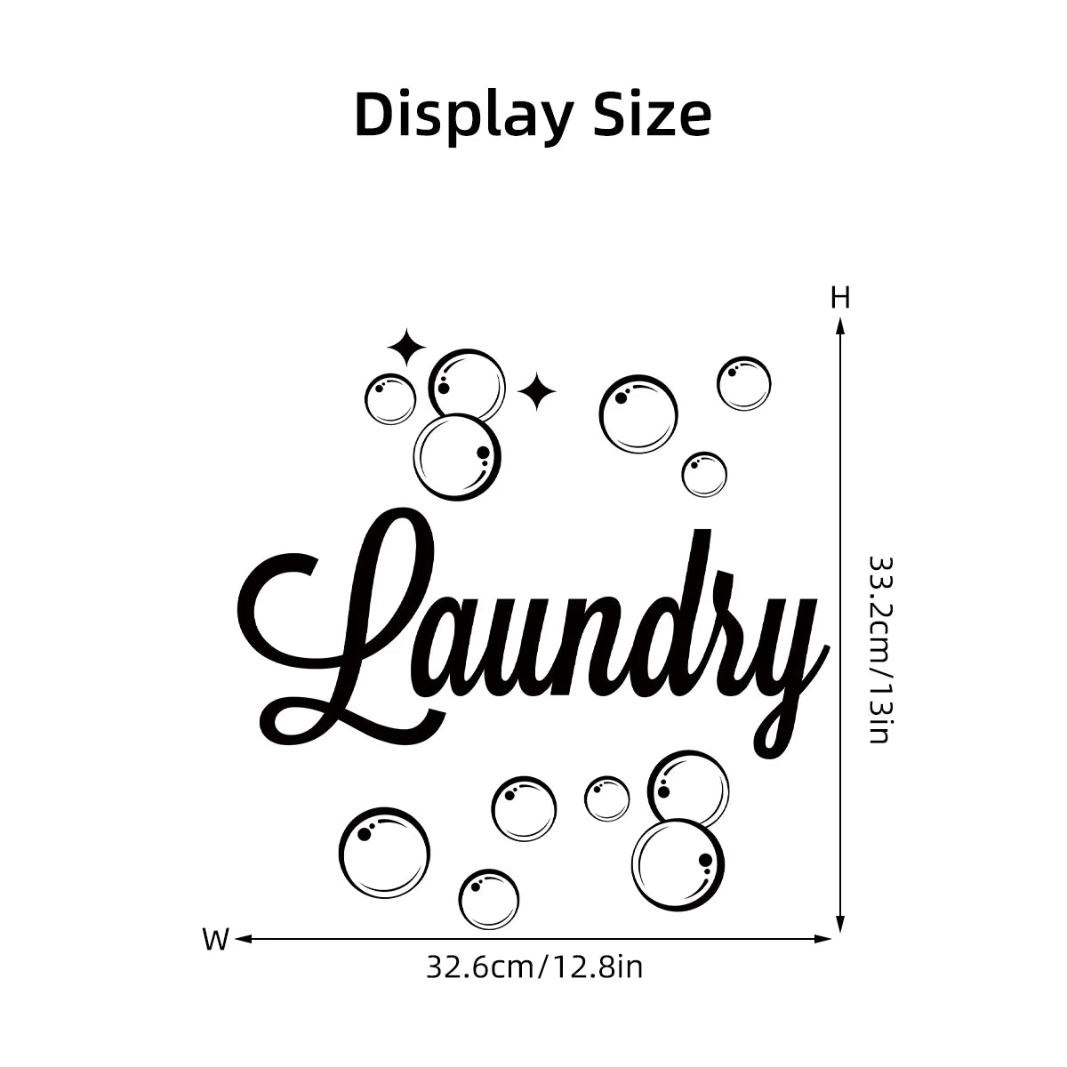 Laundry Text Wall Decal | Home Decor displayed in room decor by HomeDecorDecals.