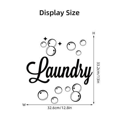 Laundry Text Wall Decal | Home Decor displayed in room decor by HomeDecorDecals.