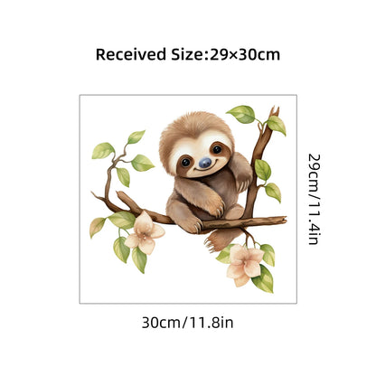 1Pc Cartoon Sloth on Branch Cute Animal Wall Stickers Kids Room Wall Decals Living Baby Room Decor Bedroom Child Home Decoration-HomeDecorDecals_com