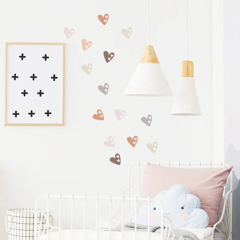 Detailed look at Boho Hearts Wall Decal | Home Decor by HomeDecorDecals.
