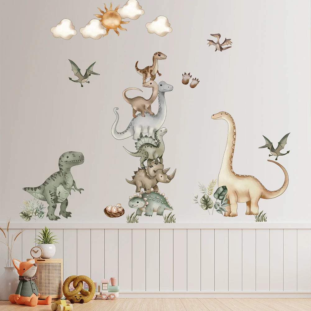 Dinosaur Park Wall Stickers Baby Room Bedroom Living Room Wall Stickers Art Wall Stickers Mural Paintings-HomeDecorDecals_com