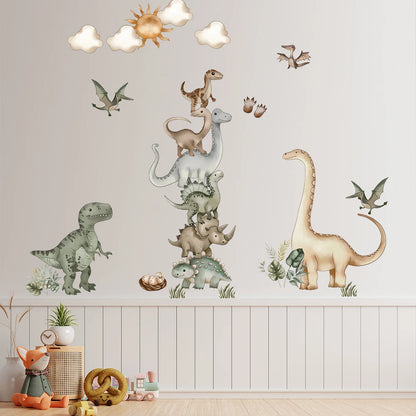 Dinosaur Park Wall Stickers Baby Room Bedroom Living Room Wall Stickers Art Wall Stickers Mural Paintings-HomeDecorDecals_com
