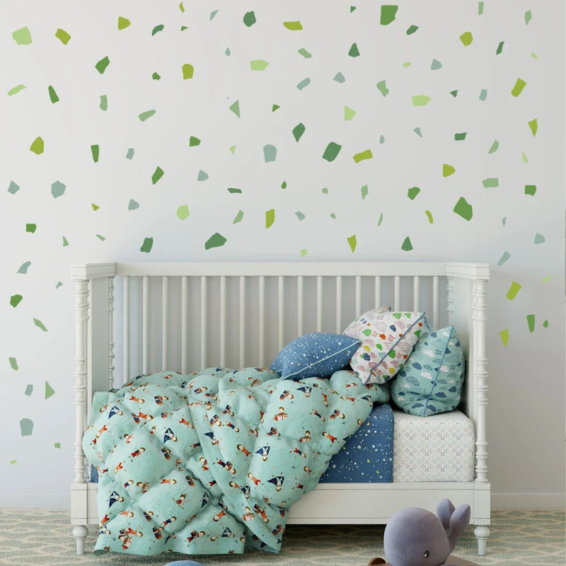 Green Terrazzo Pattern Wall Decal | Home Decor design details by HomeDecorDecals.