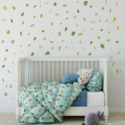 Green Terrazzo Pattern Wall Decal | Home Decor design details by HomeDecorDecals.