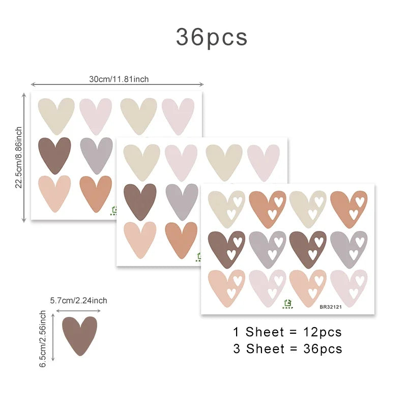 Heart Shape Boho Style Wall Decal | Home Decor design details by HomeDecorDecals.