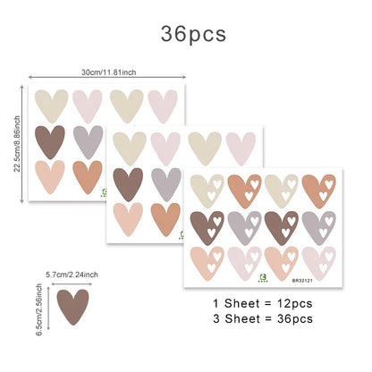 Heart Shape Boho Style Wall Decal | Home Decor design details by HomeDecorDecals.