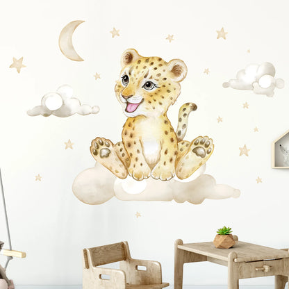 Cartoon Pink Elephant Wall Decal-HomeDecorDecals_com
