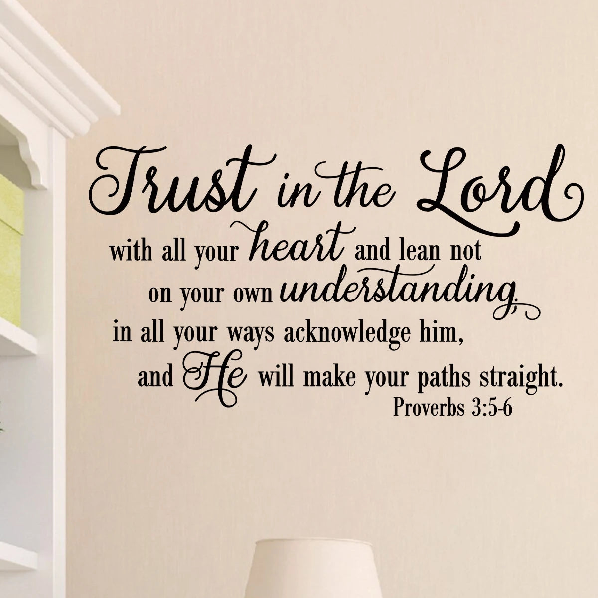 Trust in the Lord Scripture Wall Decal | Home Decor removable peel and stick wall decal by HomeDecorDecals.
