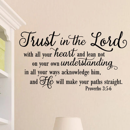 Trust in the Lord Scripture Wall Decal | Home Decor removable peel and stick wall decal by HomeDecorDecals.