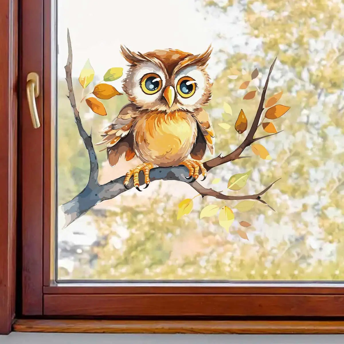 Close-up view of Cartoon Owl Wall Decal | Home Decor by HomeDecorDecals.