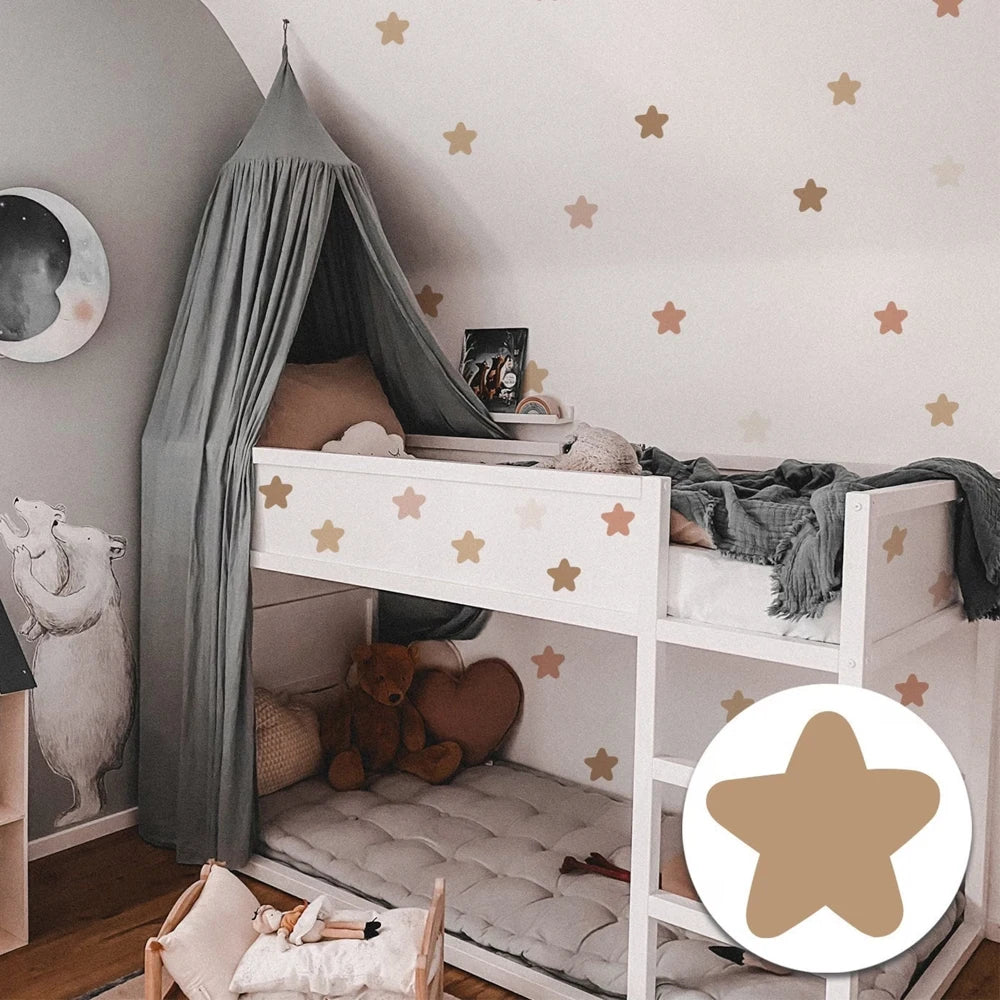 Boho Rainbow Wall Decals Polka Dot Boho Star Nursery Wall Stickers Baby's Room Waterproof Bedroom Kids Home Decor-HomeDecorDecals_com