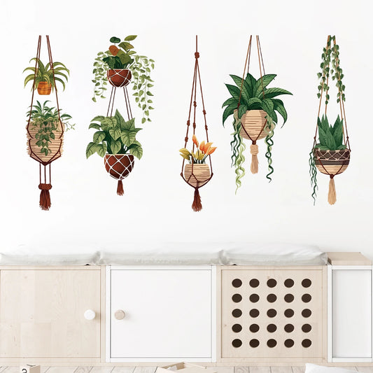 Watercolour Potted Plant Wall Sticker for Home Decor-HomeDecorDecals_com