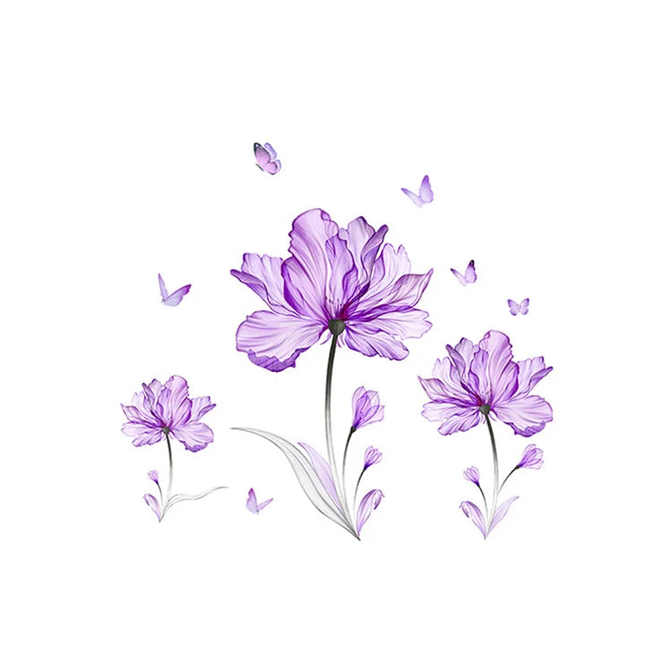 Additional view of Purple Tulip Flowers Wall Decal | Home Decor by HomeDecorDecals.