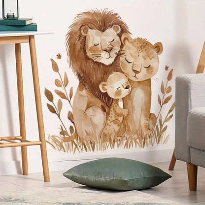 Additional view of Lion Family Wall Decal | Home Decor by HomeDecorDecals.