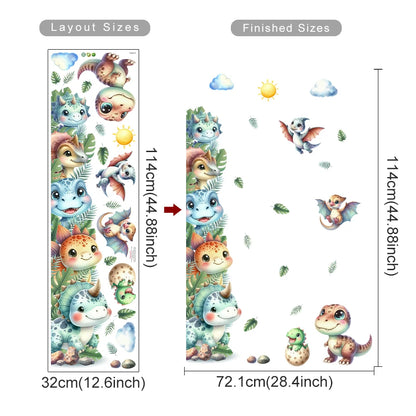 Cartoon Cute Dinosaur Wall Stickers for Children Room Boy Kids Room Living Room Nursery Background Decoration Wall Decals-HomeDecorDecals_com