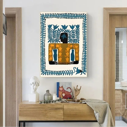 Ancient Egypt Abstract Anime Poster No Framed Kraft Club Bar Paper Vintage Poster Wall Art Painting Bedroom Study Stickers-HomeDecorDecals_com