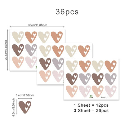 Heart Shape Boho Style Wall Decal | Home Decor displayed in room decor by HomeDecorDecals.