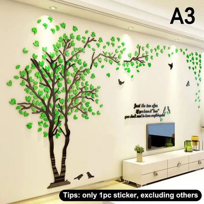 CC553D Acrylic Tree Wall Stickers Self-adhesive Background Wall Wall Decal Wall Stickers Home Decoration, Bedroom Wallpaper-HomeDecorDecals_com