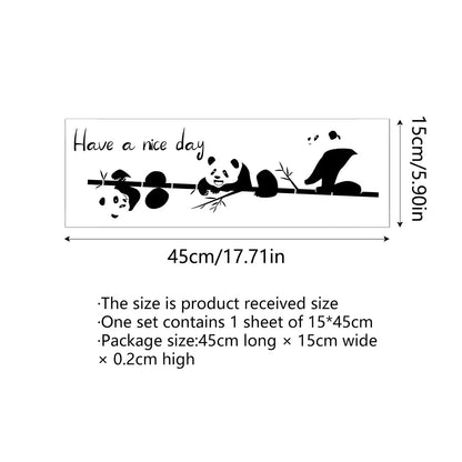 Bamboo Three Pandas Wall Decal | Home Decor design details by HomeDecorDecals.