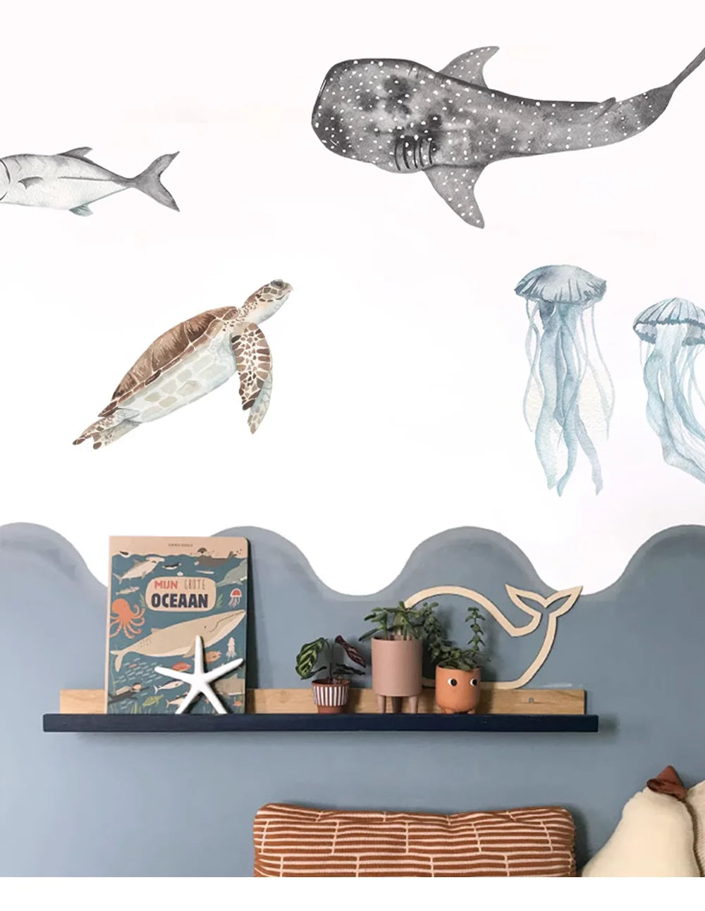 Close-up view of Underwater Sea Animals World Wall Decal | Home Decor by HomeDecorDecals.
