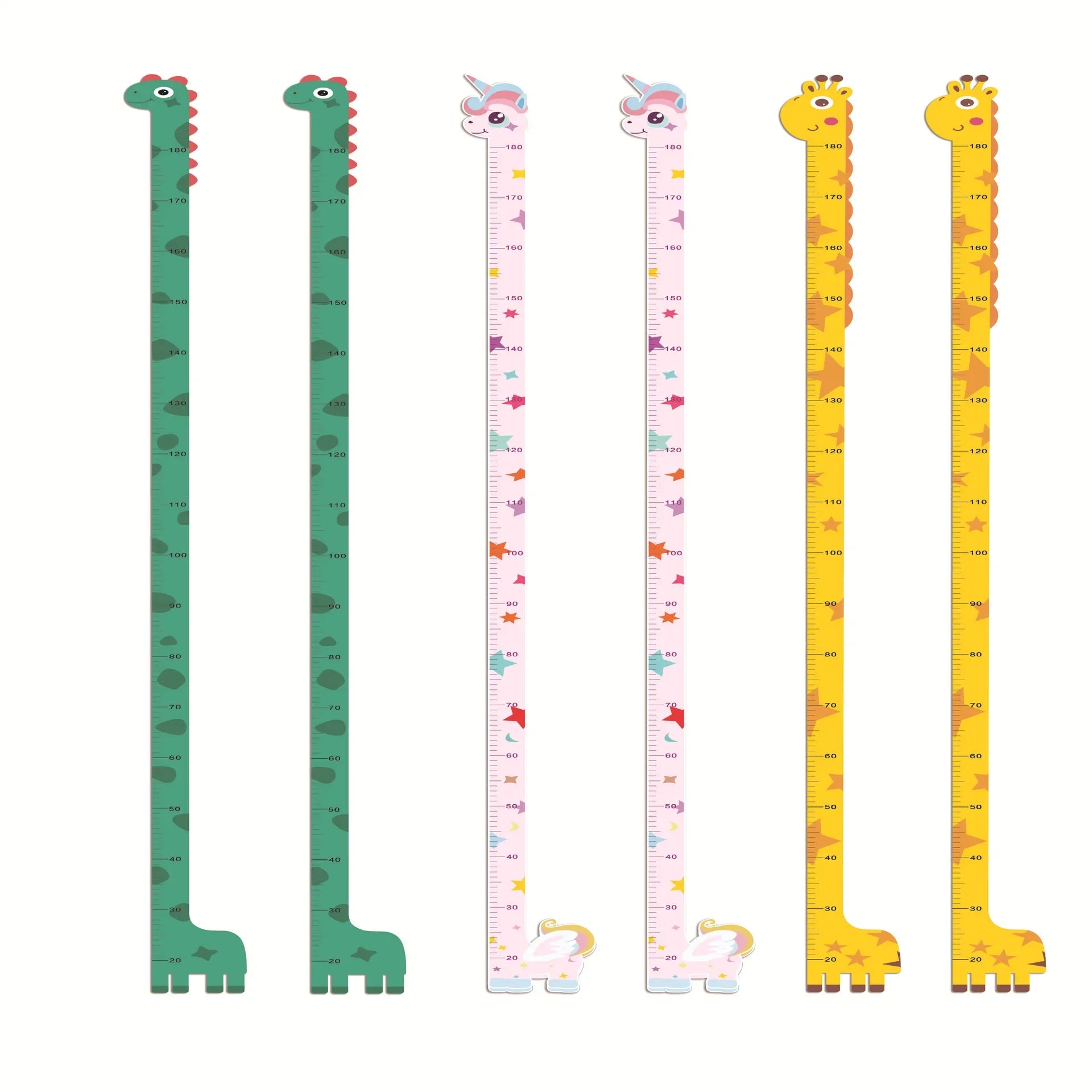 Whimsical Animal Growth Chart Wall Decals for Kids-HomeDecorDecals_com