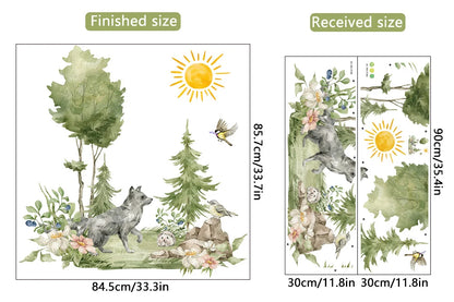 Cartoon Forest Animals Wall Stickers For Décor-HomeDecorDecals_com