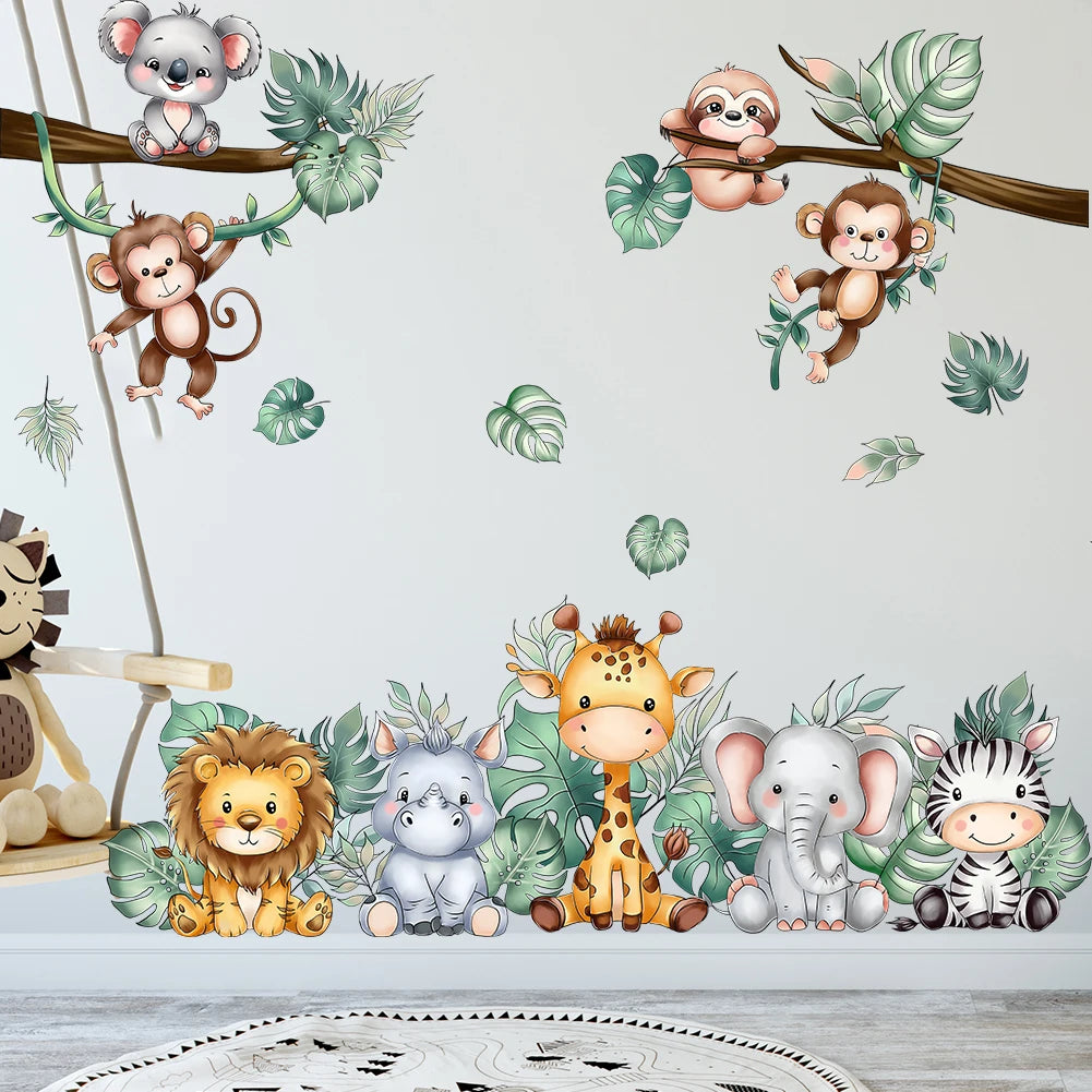 Small Animal Wall Stickers In The Forest Are Suitable For Home Decoration In Children's Rooms And Kindergartens-HomeDecorDecals_com