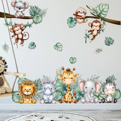 Small Animal Wall Stickers In The Forest Are Suitable For Home Decoration In Children's Rooms And Kindergartens-HomeDecorDecals_com