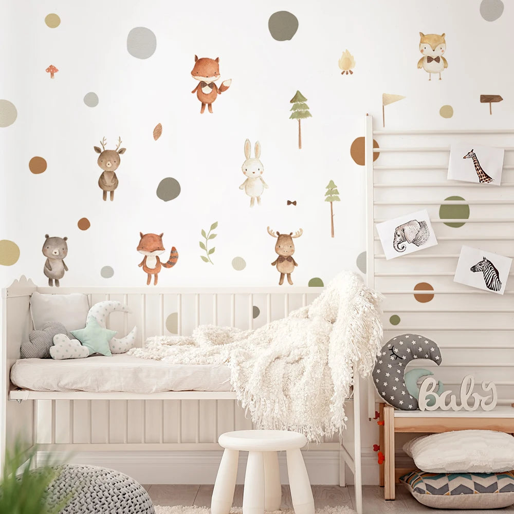 Additional view of Cartoon Safari Animals Wall Decal | Room Decor by HomeDecorDecals.