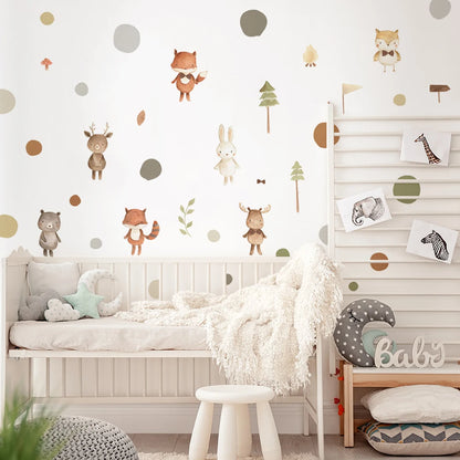 Additional view of Cartoon Safari Animals Wall Decal | Room Decor by HomeDecorDecals.