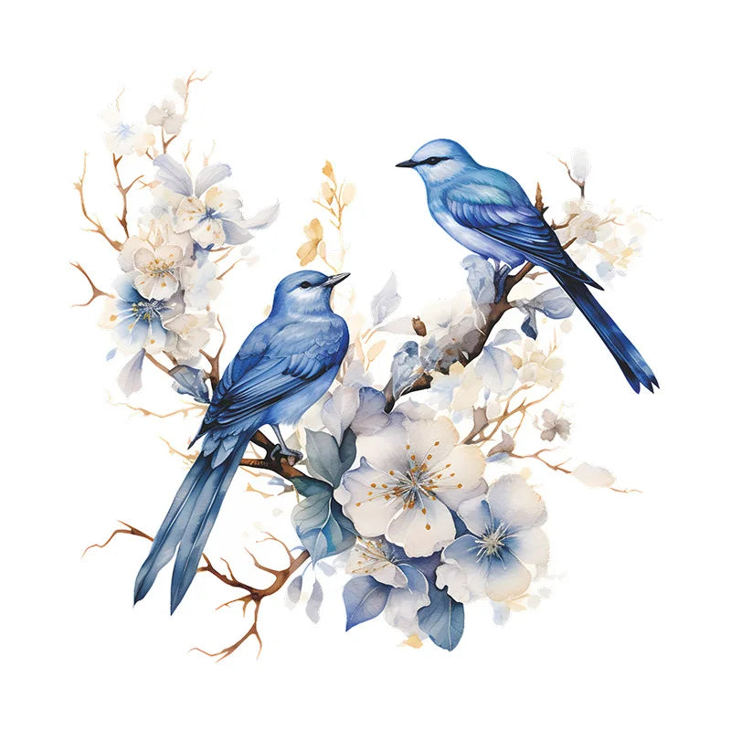 Additional view of Branches Flower and Birds Wall Decal | Home Decor by HomeDecorDecals.