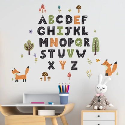 Cartoon Alphabet Wall Stickers Kids Room Decor-HomeDecorDecals_com