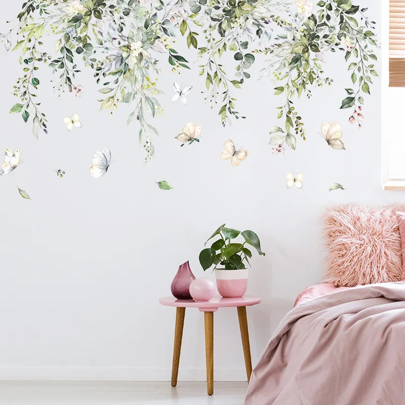 Branch and Butterflies Removable Wall Decal | Home Decor by HomeDecorDecals.