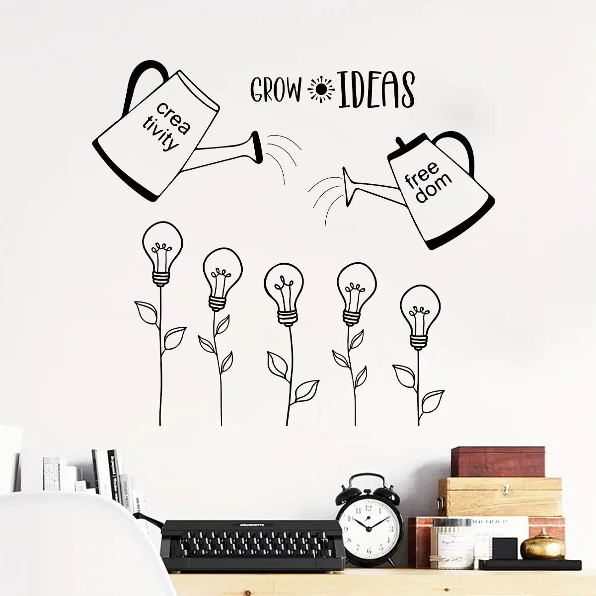 1pcs Watering Light Flower Pattern Wall Stickers for Kids Room Decoration Nursery Children Home Decor Bedroom Wall Decals-HomeDecorDecals_com
