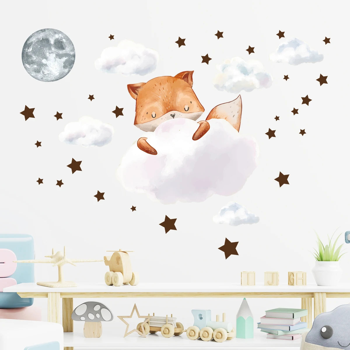 Cartoon Pink Elephant Wall Decal-HomeDecorDecals_com