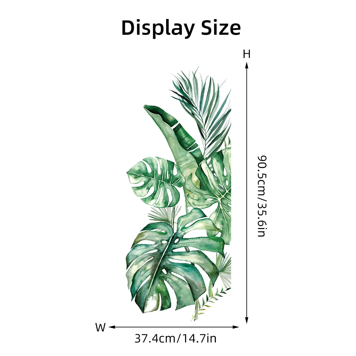Tropical Turtle and Leaf Wall Decal | Home Decor displayed in room decor by HomeDecorDecals.