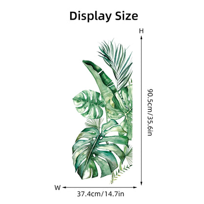 Tropical Turtle and Leaf Wall Decal | Home Decor displayed in room decor by HomeDecorDecals.