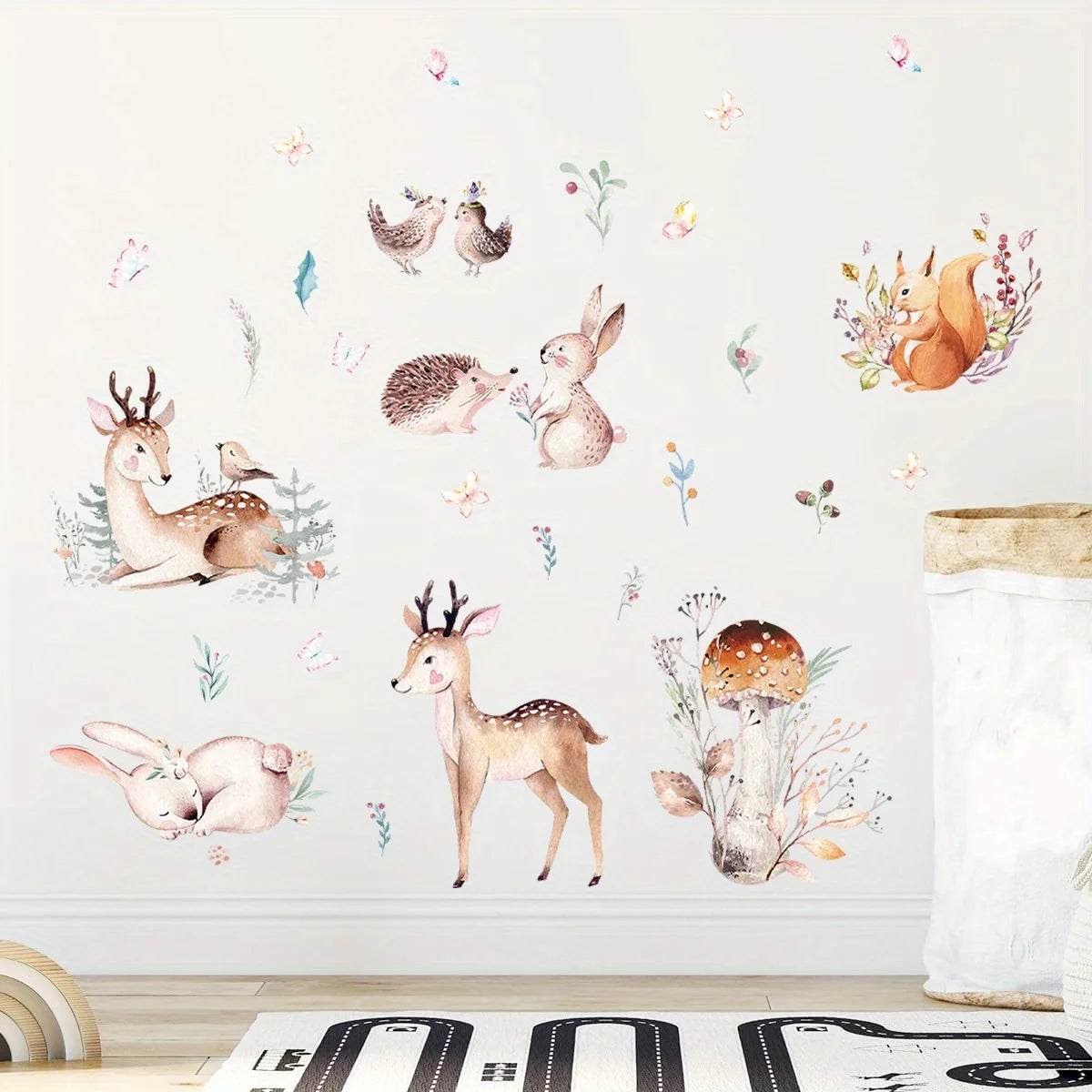 Colourful Cartoon Bunny Wall Sticker-HomeDecorDecals_com