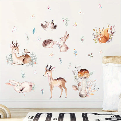 Colourful Cartoon Bunny Wall Sticker-HomeDecorDecals_com