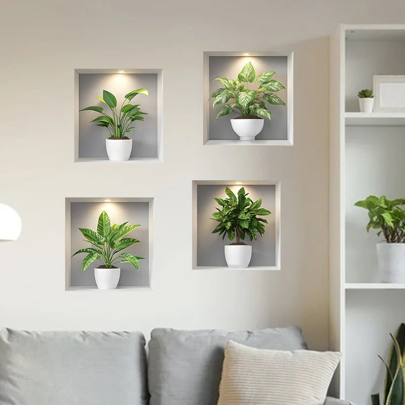 Tropical Potted Plant Wall Decal Décor-HomeDecorDecals_com