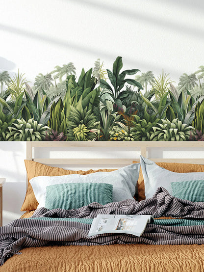 Tropical Green Plants Wall Decal | Room Decor design details by HomeDecorDecals.