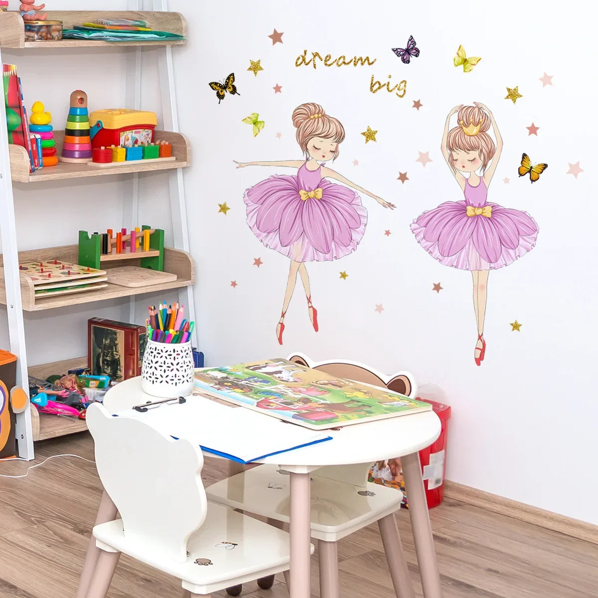 wall decals of ballerinas and butterflies | Kids Room Decor by HomeDecorDecals.